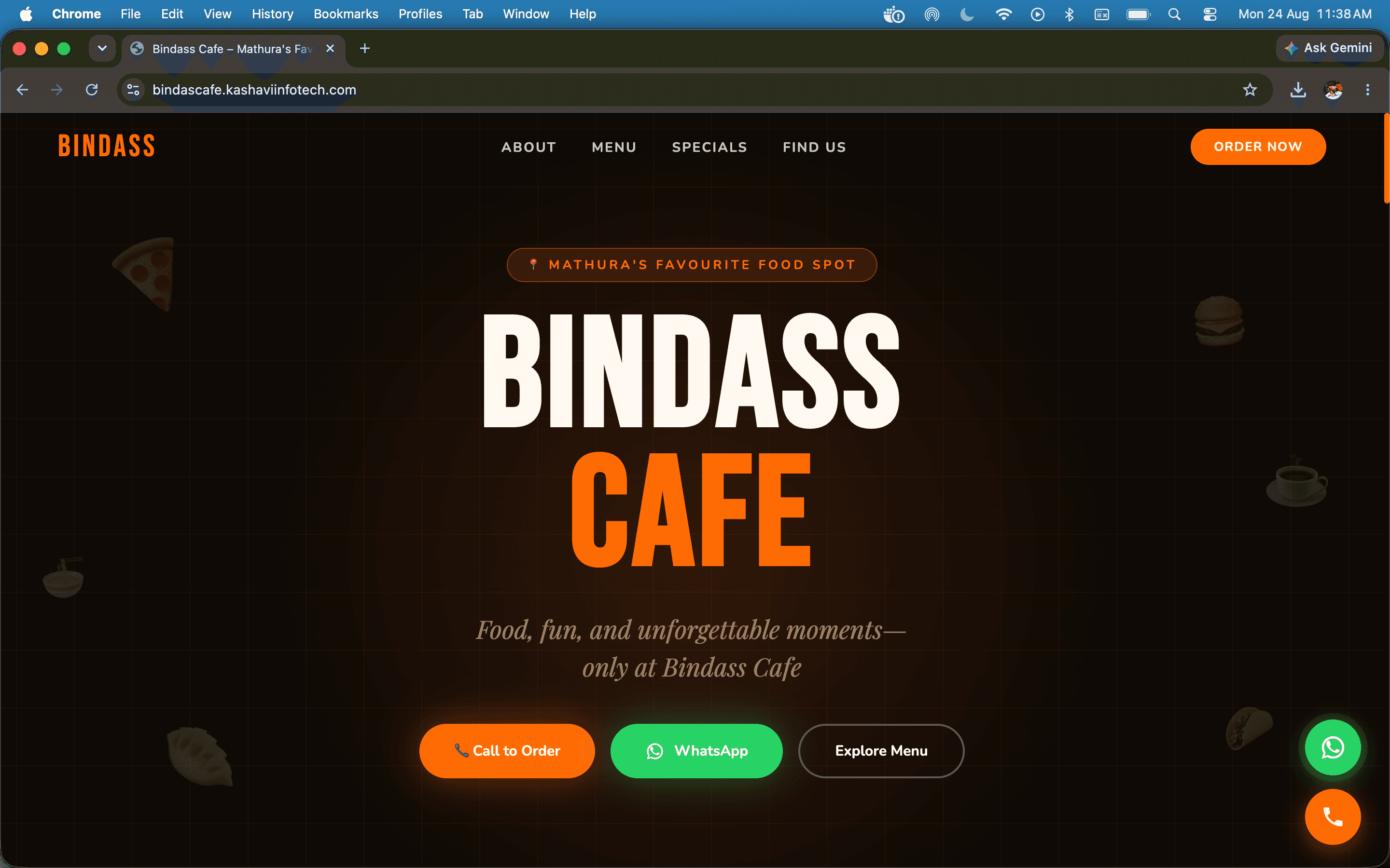 Bindas Cafe — Food & Beverage screenshot
